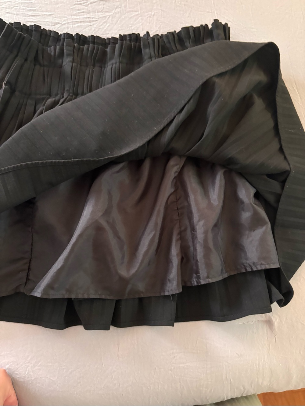 ZARA Black Pleated Mini Skirt - Picture 3 of 4